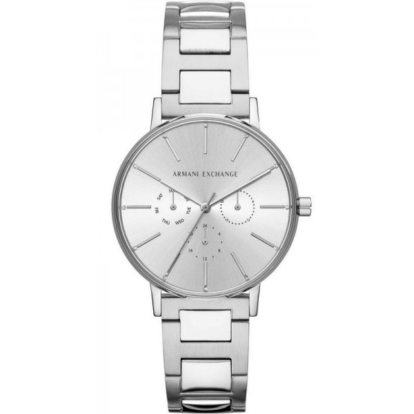 armani exchange silver womens watch