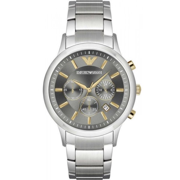 armani watch silver gold