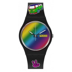 Swatch Unisex Watch Gent Go With The 'Bow SO31B101