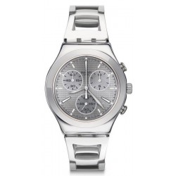 Swatch Damenuhr Irony Chrono Silverli YCS112G