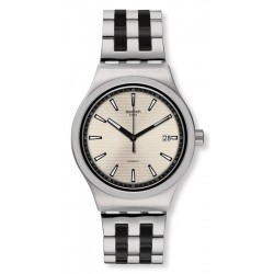 Swatch Herrenuhr Irony Sistem51 Sistem Silverline Automatik YIS424G